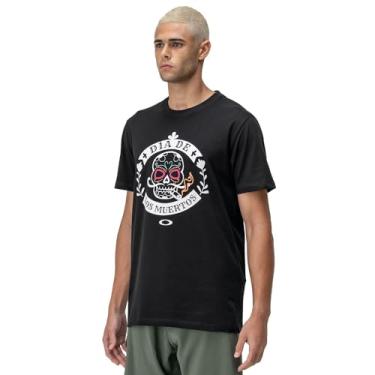 Imagem de Oakley, Camiseta Oakley Dia de Los Muertos Skull Blackout Cor:Preto;Tamanho:G