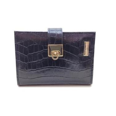 Imagem de Carteira Andreia Ribeiro Porta Cartão Documentos Croco Feminina-Feminino