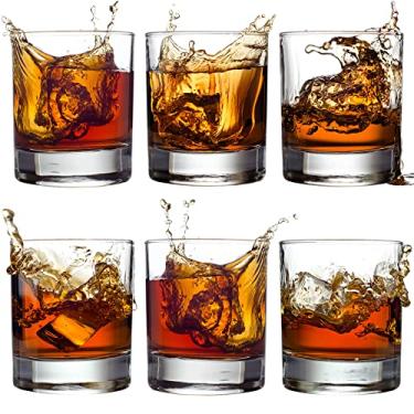 Imagem de Conjunto de copos Whiskey à moda antiga, óculos de pedras premium para coquetéis e Bourbon, 295 ml, conjunto de 6, cristal sem chumbo, copo de vidro para beber em barra para Scotch, Cognac, whisky irlandês,