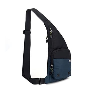 Imagem de FANDARE Mochila tiracolo ultraleve para caminhadas ao ar livre bolsa de ombro, Azul escuro, Large, Mochilas de mochila