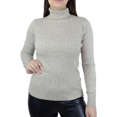 Imagem de Blusa Feminina Facinelli By Mooncity Tricot kaqui - 651092-Feminino
