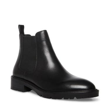 Imagem de Steve Madden Botas Leopold Chelsea Femininas, Couro preto, 6.5