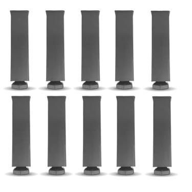 Imagem de Pezinho de armario Pés Para Móveis Pia de Cozinha Pé regulavél Altura 17cm até 20 cm Cor cinza