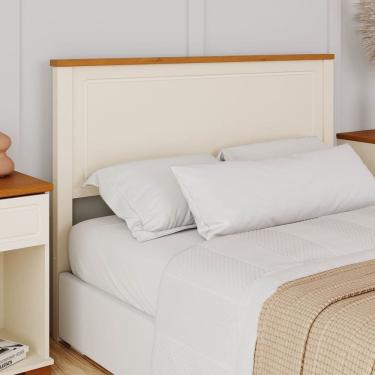 Imagem de Cabeceira Casal Ananda Cabecasa Madeiramadeira Off-white/Mel