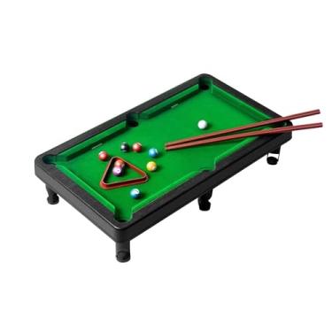 Imagem de Amagogo Mini conjunto de piscina de mesa, jogo de bilhar casa portátil bolas de mesa snooker para amigos quarto berçário crianças adultos mesa, 44x24x9.5cm