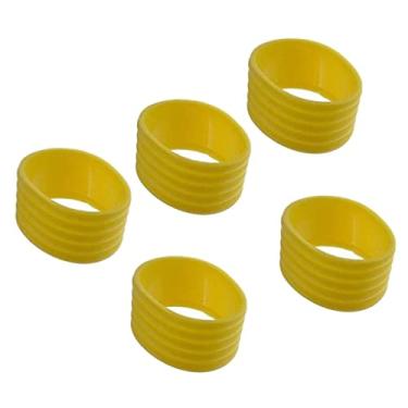 Imagem de Colaxi 5 lotes elásticos para raquete de tênis, aderência, badminton, faixa de transpiração - amarelo