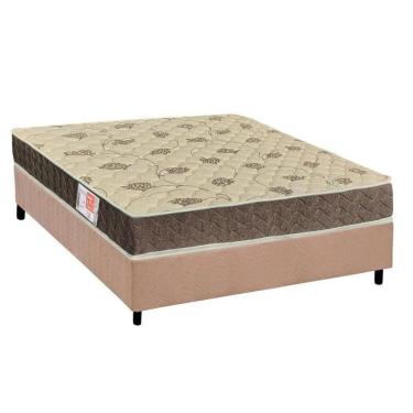 Imagem de Conjunto Box Casal: Colchão Espuma Orthoflex D33 Comfortpedic + Base CRC Suede Clean(138x188)