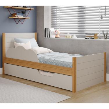 Imagem de Cama Bibox Solteiro Elza Cimol - Nature/Off White