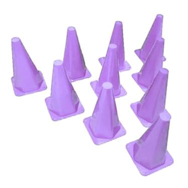 Imagem de Kit 10 Cones Demarcatorio Treino Agilidade Futebol Futsal (Roxo)