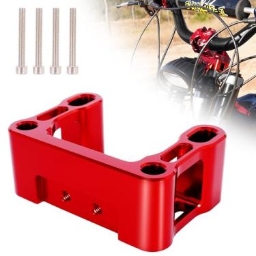 Imagem de ZANGOMB Suporte de guidão para Surron, 25 mm CNC Alumínio Motocicleta Guidão Elevado Pad para Bicicleta Sur Ron Light Bee X S Segway x260 X160-6061 Alumínio, Vermelho