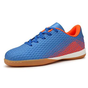 Imagem de Hawkwell Tênis de futebol esportivo unissex para meninos e meninas (bebê/criança pequena/criança grande), Azul marino, 17