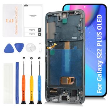 Imagem de Olivechard S22 Plus 5G OLED [16.6 cm não OEM 16.8 cm] Display LCD + moldura verde para Samsung Galaxy S22+ SM-S906U S906W S906B Tela LCD Substituição Touch Digitalizador Kit de montagem