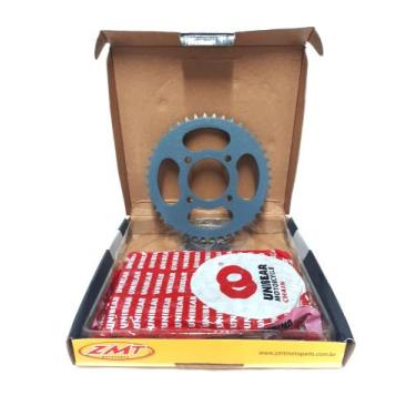 Imagem de kit relação transmissão suzuki en yes 125 intruder 125 yes125 aço 1045