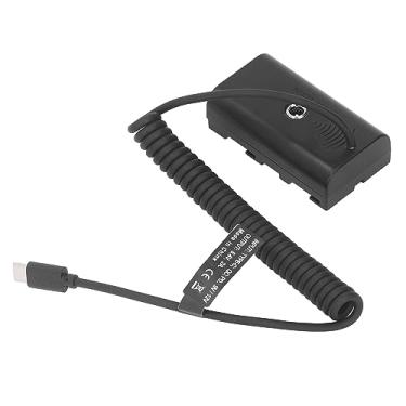 Imagem de Bateria Fictícia Tipo C para NP F970 F750 F570 F550, Adaptador de Energia Contínua Com Carregamento Rápido, Circuito de Proteção de Segurança, Cabo de Mola Ajustável para Luz de