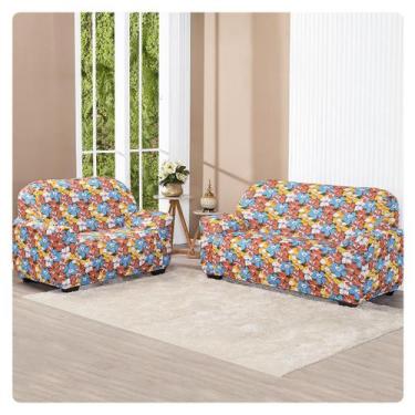 Imagem de Capa De Sofa Lisa 2 E 3 Lugares Malha Gel Estampas Variadas - Lenharo 