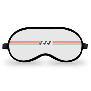 Imagem de Mascara para Dormir Tapa Olhos Dinossauro Arco Iris - Cine Couple