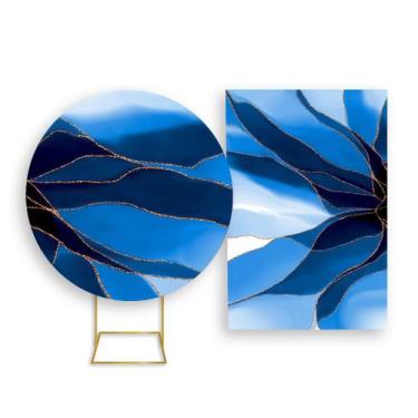 Imagem de Painel De Festa Redondo 1,50x1,50 + Painel Vertical 1,50x2,20 - Efeito