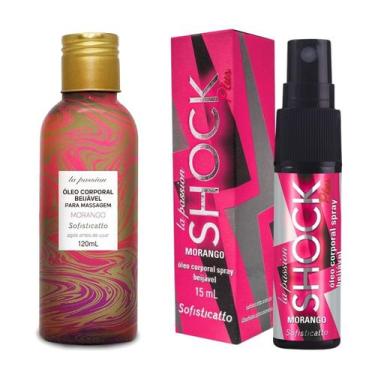 Imagem de Óleo de massagem Beijável Morango e Shock Treme Comestivel - Sofistica