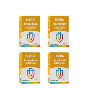 Imagem de Kit 4 Supra Imunidade Vitaminas, Zinco E Selênio 60 Capsulas - Herbame