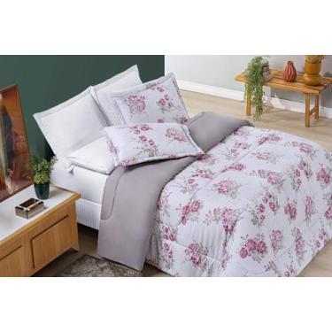 Imagem de Kit Edredom Dupla face QUEEN grosso frio inverno 03 peças - Safira enx