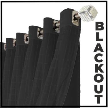 Imagem de cortina blackout Roma corta luz 2,10 x 1,70 quarto preto - Bravin Enxo