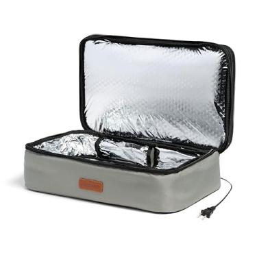 Imagem de HOTLOGIC Lancheira elétrica portátil grande Max XP – Bolsa expansível para aquecer alimentos e lancheira aquecida para adultos trabalho/carro/casa – Cozinhe, reaqueça e mantenha sua comida quente 120