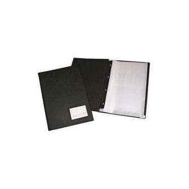 Imagem de Pasta Catálogo ACP Preto 100 Envelopes Com 4 Colchetes - Vila Brasil