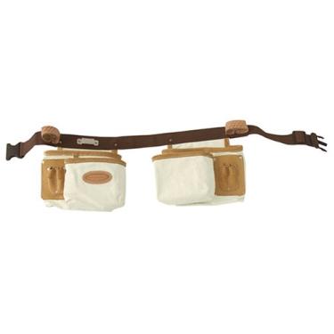 Imagem de Avental de acabamento McGuire Nicholas 386 C com 10 bolsos em lona de algodão natural com cinto