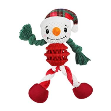Imagem de Ｂｅｓｇａ Brinquedo de Pelúcia para Animais de Estimação de Natal Brinquedo para Mastigar para Animais de Estimação Jogos Criativos de Busca Brinquedo Portátil, Boneco de Neve de Natal