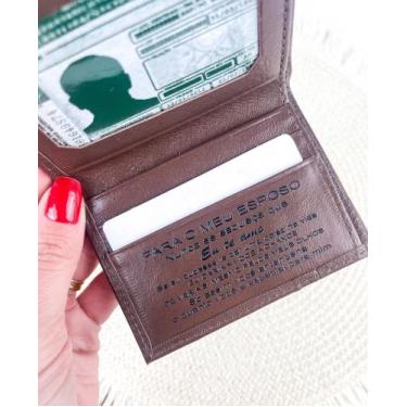 Imagem de Carteira Masculina em Couro Slim Marrom - Para o Meu Esposo - Encanto 