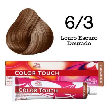 Imagem de Tonalizante Color Touch 6.3 Louro Escuro Dourado Emulsão Ox  Wella Pro