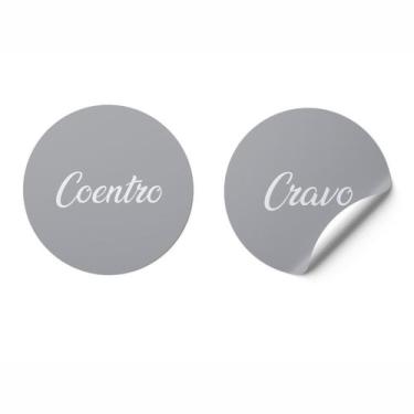 Imagem de Adesivo Porta Temperos Mantimentos Impermeável Cinza - Micro Oficina