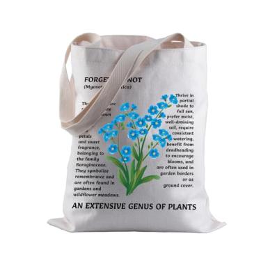 Imagem de BLUPARK Forget Me Not Bolsa de compras Forget Me Not Lover Gift Garden Lover Gift Botanist Shoulder Bag, Forget Me Not