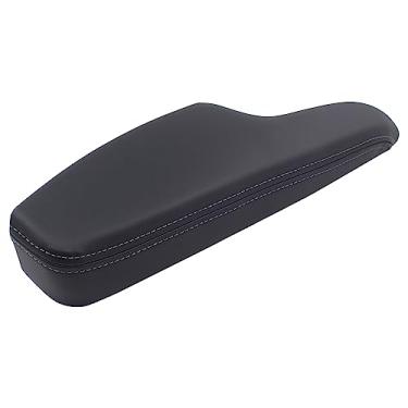 Imagem de MOTOKU Painel da porta lateral do motorista dianteiro com acabamento de braço de couro preto para Chrysler 300 para Dodge Charger 2011-2012, 2015-2020