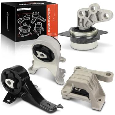 Imagem de A-Premium Kit de montagem de motor e transmissão de 4 peças compatível com Pontiac G6 2008-2010 2.4L e Saturn Aura 2007-2008 2.4L, transmissão automática, substituição # 25852869, 25846771