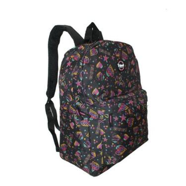 Imagem de Mochila Coração Feminina Rabisk Costas Preta Cores, Coração