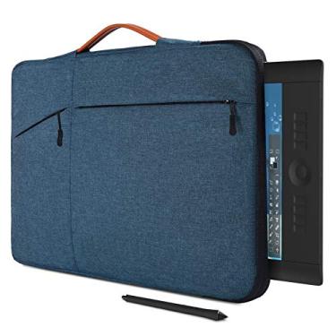 Imagem de Capa protetora para tablet de desenho para Huion Kamvas Pro 16, Wacom Cintiq Pro 16/Cintiq 16/Intuos Pro PTH860, bolsa impermeável para tablet (azul)