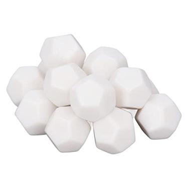 Imagem de Dados Artesanais 30 Unidades, Dados Em Branco de 12 Lados, Plástico, Escrita Em Cubos de Dados de Ensino, Kit de Dados Poliédricos para Educação de Entretenimento, 2,2 Cm,