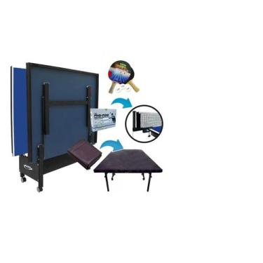 Imagem de MESA PING PONG KLOPF 1084 + Kit Completo 5055 + rede + Capa Aberta