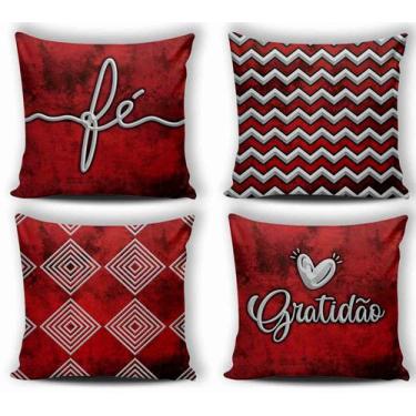 Imagem de Kit 04 Almofadas Personalizadas Cheias Estampa Digital - DUCASA ENXOVA