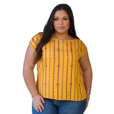 Imagem de Blusa social decote canoa aberturas laterais crepe georgette sem elast