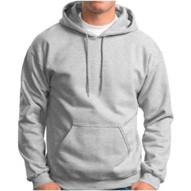 Imagem de Moletom bolso canguru capuz unissex 2 cabos algodao macio promoação - 