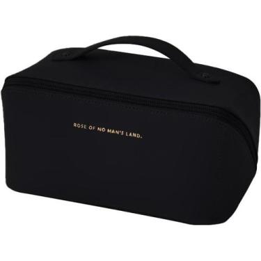 Imagem de Necessaire Organizadora Feminina PU Sintética Yepp BF067, Preto