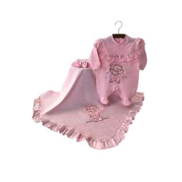 Imagem de Saida Maternidade Bebe Menina Rosa Ursinha - PEQUENO ANJO, Rosa, RN