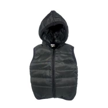 Imagem de Colete Puffer Inverno Infantil Juvenil Jaqueta Com Capuz  - Fofotinhos