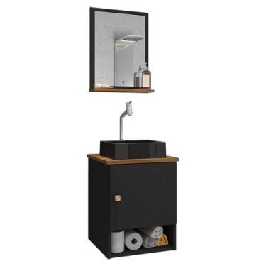 Imagem de Gabinete Banheiro Lima Cuba Tulipa Pto Torneira DL08 Val ABS - Loja Do