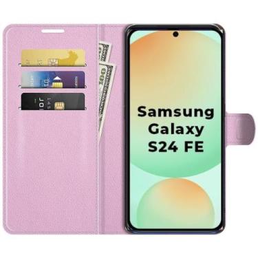 Imagem de Capa Capinha Carteira Para Galaxy S24 Fe Case Couro Flip Top - Danet, 