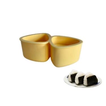 Imagem de Forma Oniguiri Onigiri Dupla Para Bolinho De Arroz Amarela - Nihon Shi