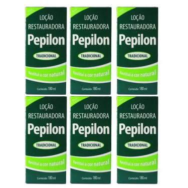 Imagem de Kit 6 Loção Capilar Restauradora Tradicional 180Ml - Pepilon