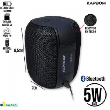 Imagem de Caixa De Som Potente Bluetooth Usb Pen drive Radio FM Cartão Sd Mp3 - 